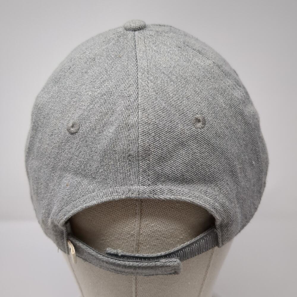 Roxy Leather Patch Strapback Hat Gray One Size Ad… - image 6